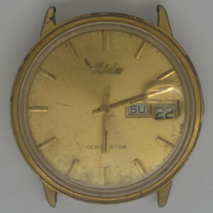 VTG MIDO OCEAN STAR Gold Platd Watch. Ref: 4925, Cal: ETA 2878. For Repairs